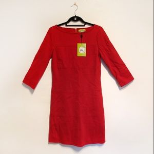 Elizabeth McKay Red Martin Shift Dress